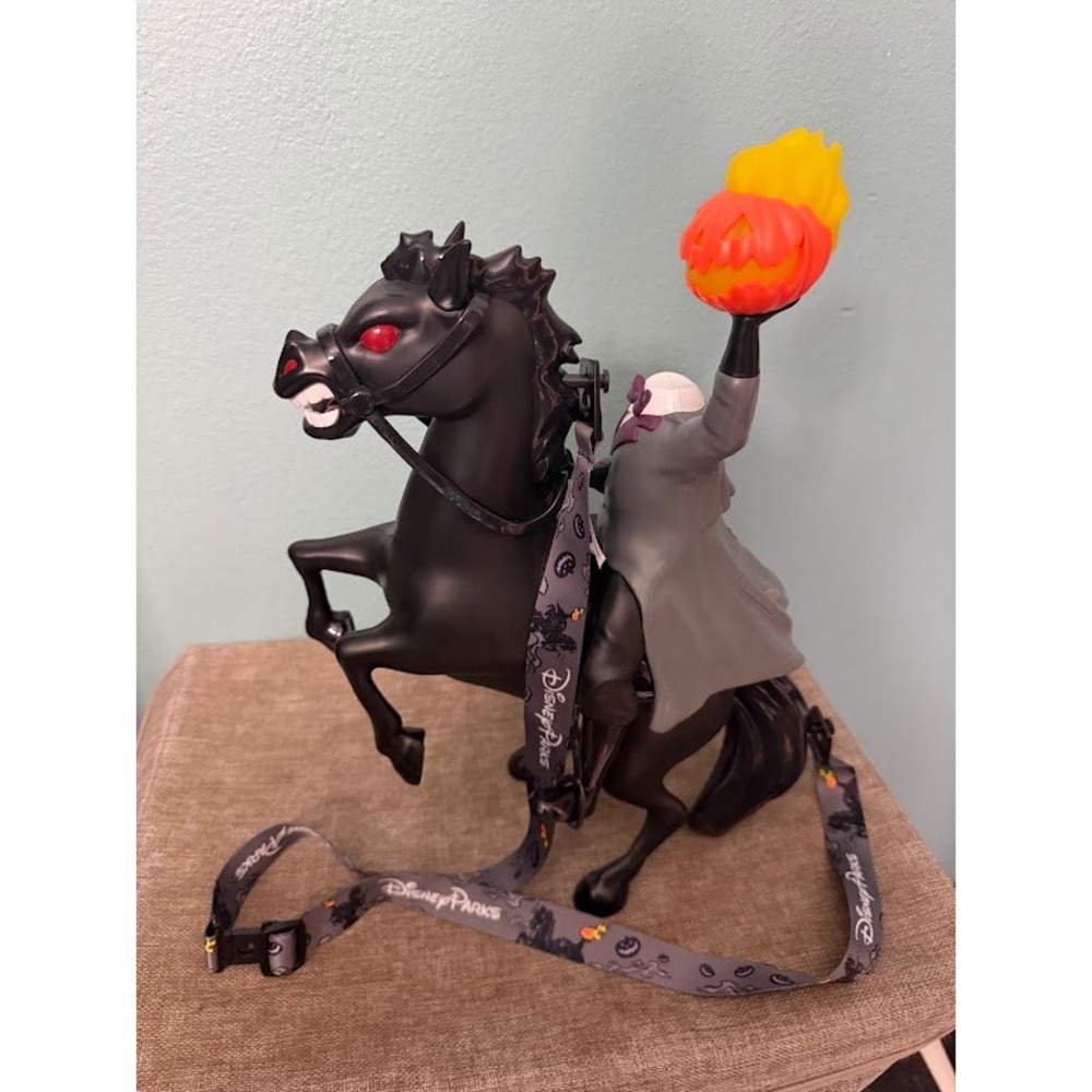 Disney 2026 Headless Horseman Light Up Popcorn Bucket Lanyard Sleepy Holloween